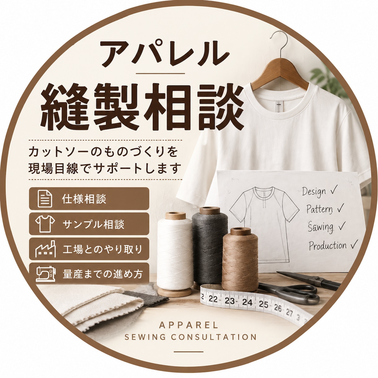アパレル縫製相談を受けます サンプルが上がってきたけどどこを直せばいい？の相談に乗ります イメージ1