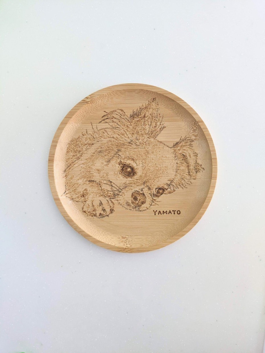 大切なペットの似顔絵をお皿にします かわいいペットのお顔を温かみのあるお皿に残しませんか イメージ3