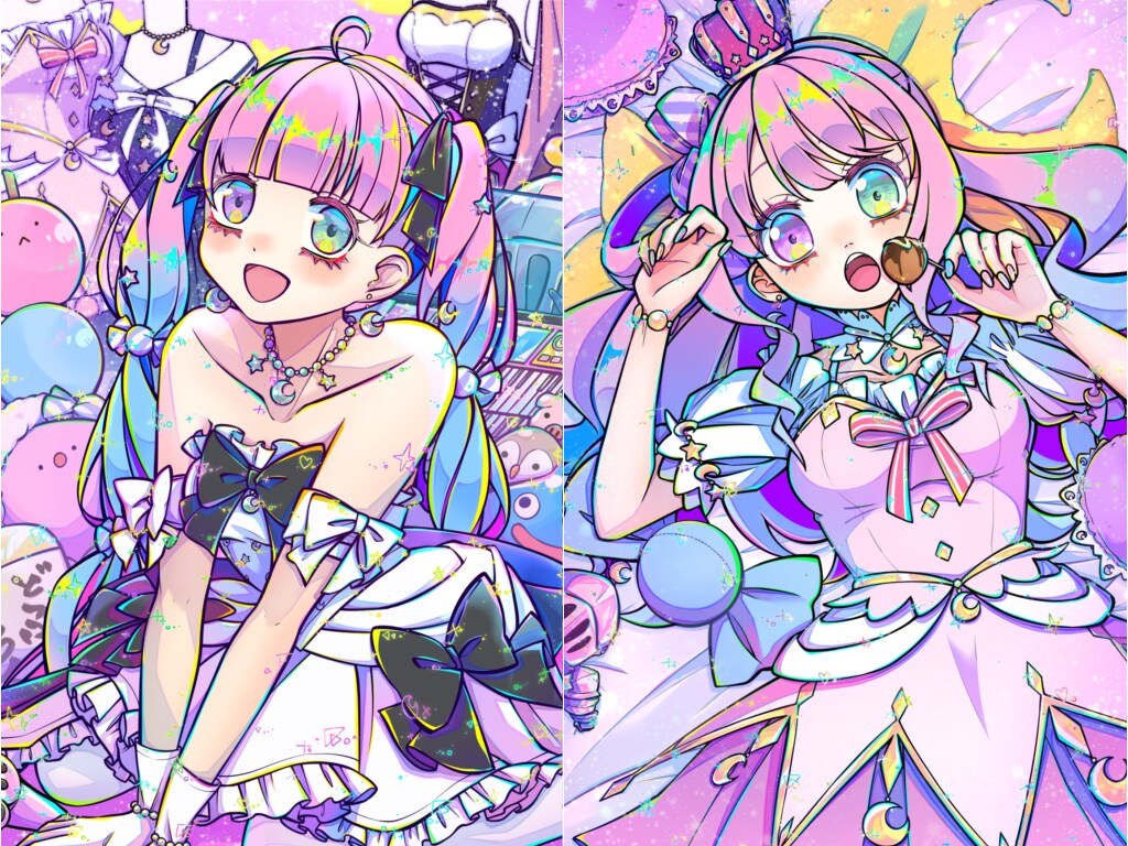 カラフルでキラキラなイラストを制作します SNSや動画などの活動用イラスト大歓迎！ イメージ7