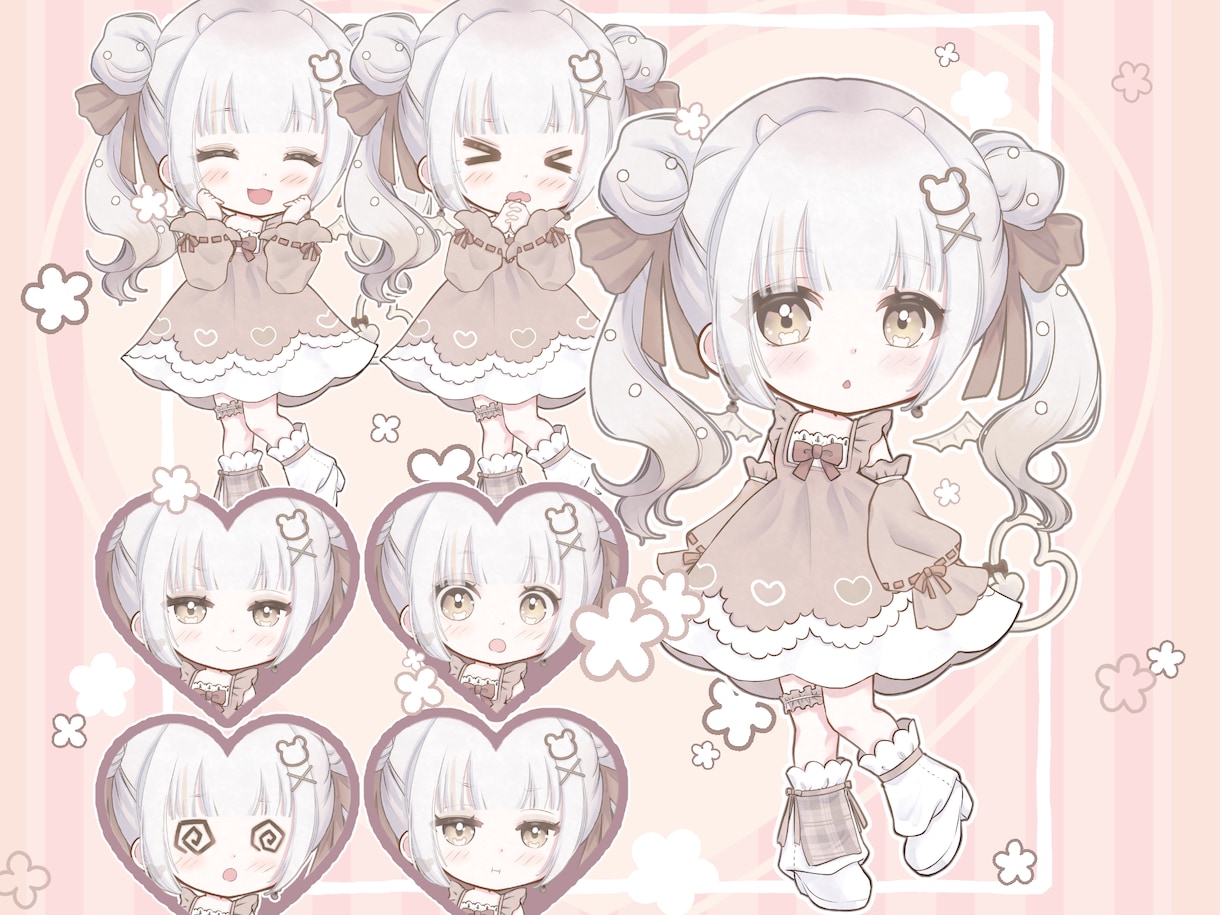 デフォルメ表情差分たくさん描きます ミニキャラの表情差分オプションあり！表情豊かに描きます！ イメージ4