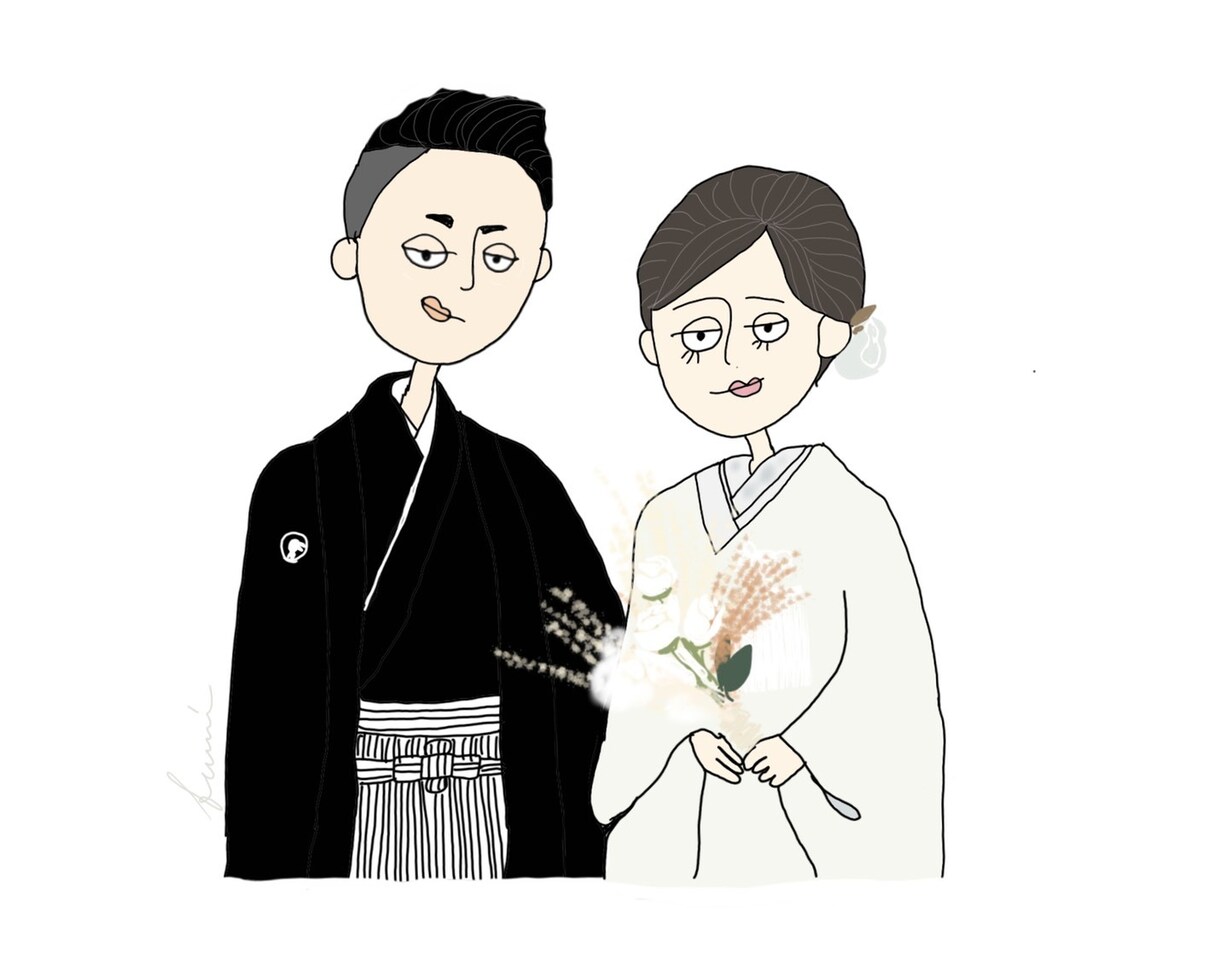 似顔絵イラスト描きます 結婚式のウェルカムボード等結婚式のアイテムに是非 イメージ7