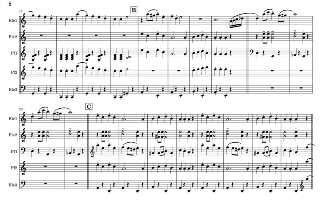 発表会などへ向けたオリジナル曲を編曲します 生徒さんの作った曲のモチーフを素に素敵に編曲します！ イメージ2