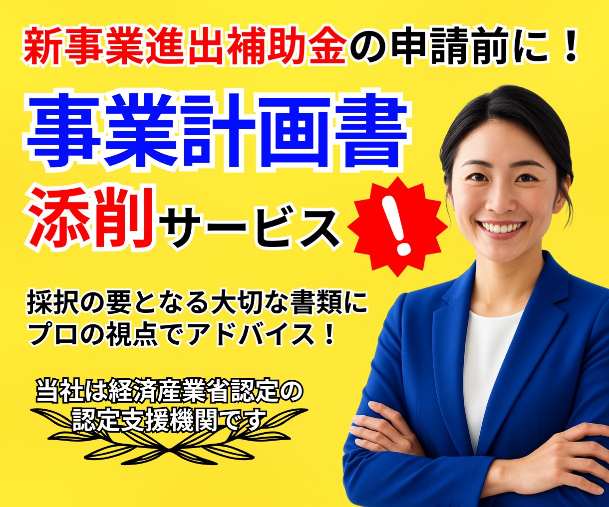 新事業進出補助金│貴方の事業計画書を添削します 完成度UP！本気で採択を目指す方のご利用お待ちしています！ イメージ1