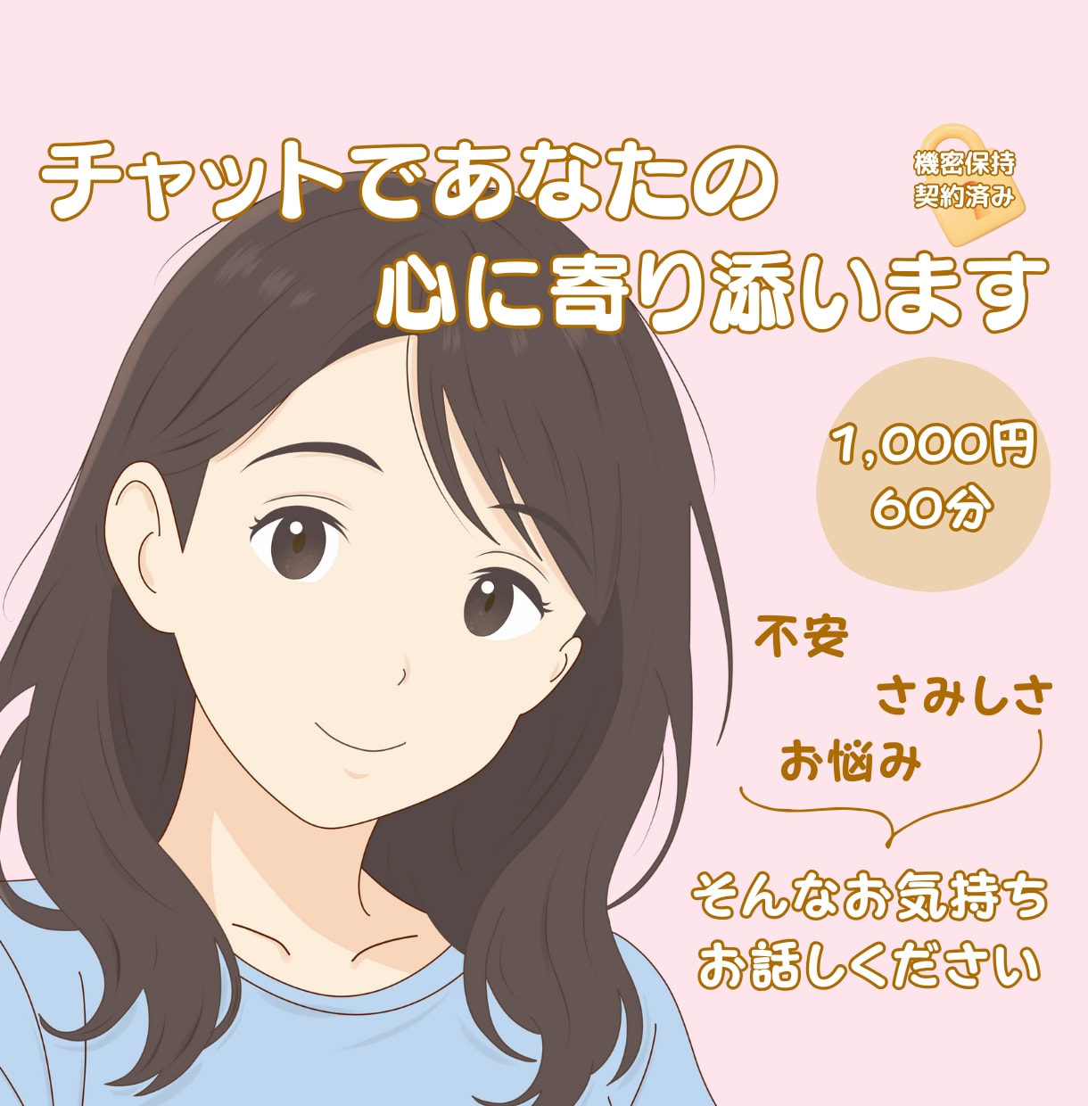 60分ココナラチャットで楽しくおしゃべりします どんなおしゃべりをしたいか教えてくださいね イメージ1