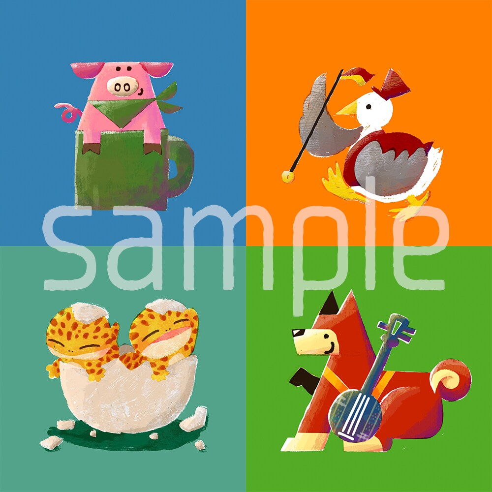 動物の絵本風アイコンお描きします 好きな動物×モチーフ×色＝あなただけのオリジナルアイコン！✨ イメージ7