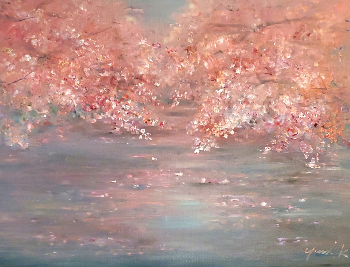 印象派のようなタッチのプロの画家が油絵を制作します サイズ:F6/額付/表紙絵/お部屋やオフィスに飾る絵/贈答品 イメージ1