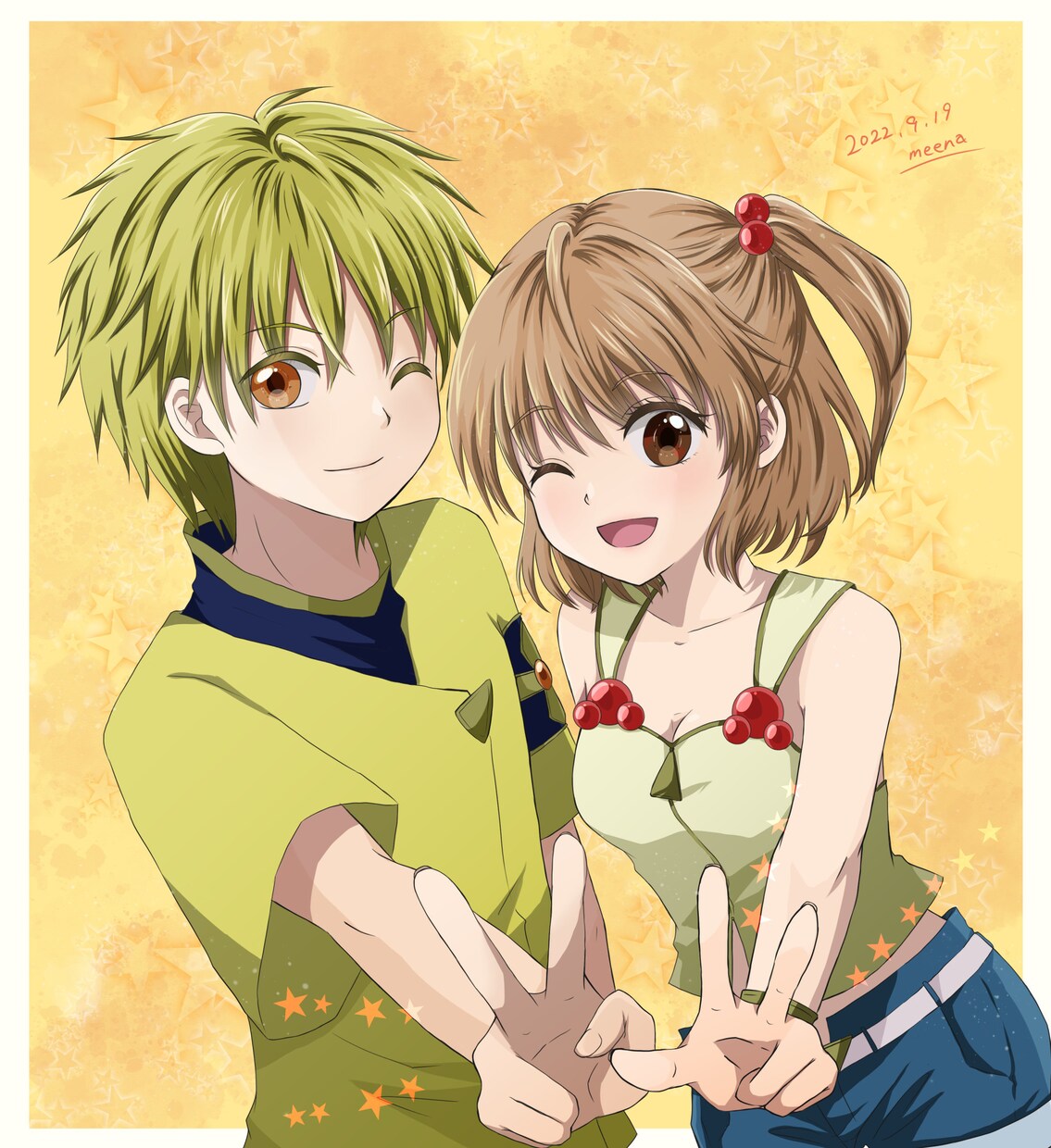 あなただけのオリジナルイラスト制作します アニメ塗りで目を引く！　キラキラで可愛い男女が得意です！ イメージ7