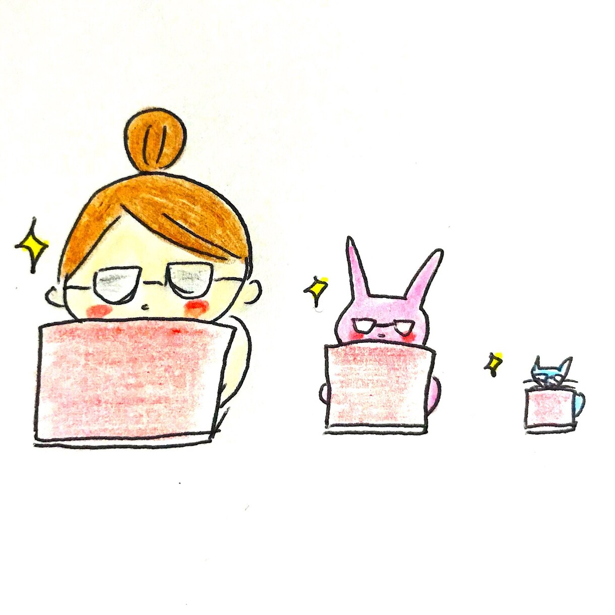 一コマ漫画描きます！本の挿絵にも使えます プッと笑えて、ほんわかさせます イメージ3