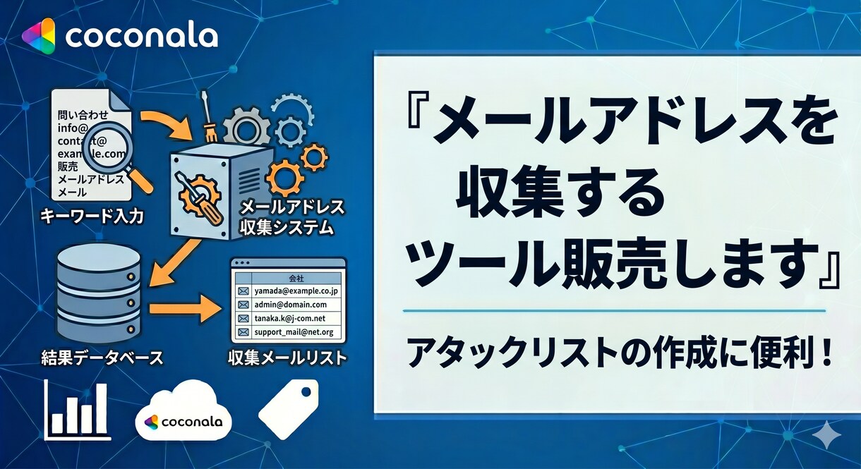 メールアドレスの収集ツール販売します 問い合わせ先の収集におすすめ！ イメージ1