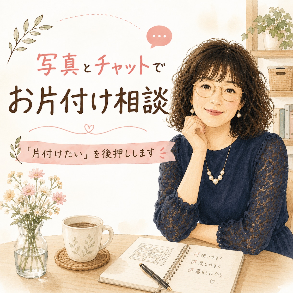 写真とチャットでお片付け相談を受けます あなたの「片付けたい」をチャットで後押しします！ イメージ1