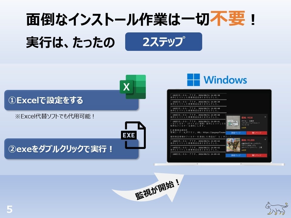 セカンドストリート高速新着監視ツール販売します 価格やキーワードでセカスト新着商品検知→PCスマホ高速通知！ イメージ5
