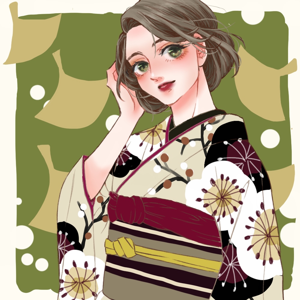 商用OK！レトロな和風のイラストを制作いたします 着物や浴衣、和服のイラストでおしゃれな雰囲気に！ イメージ5