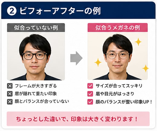 失敗しないメガネ選びをプロが診断します 1級眼鏡作製技能士がサイズと掛け心地まで解説 イメージ3