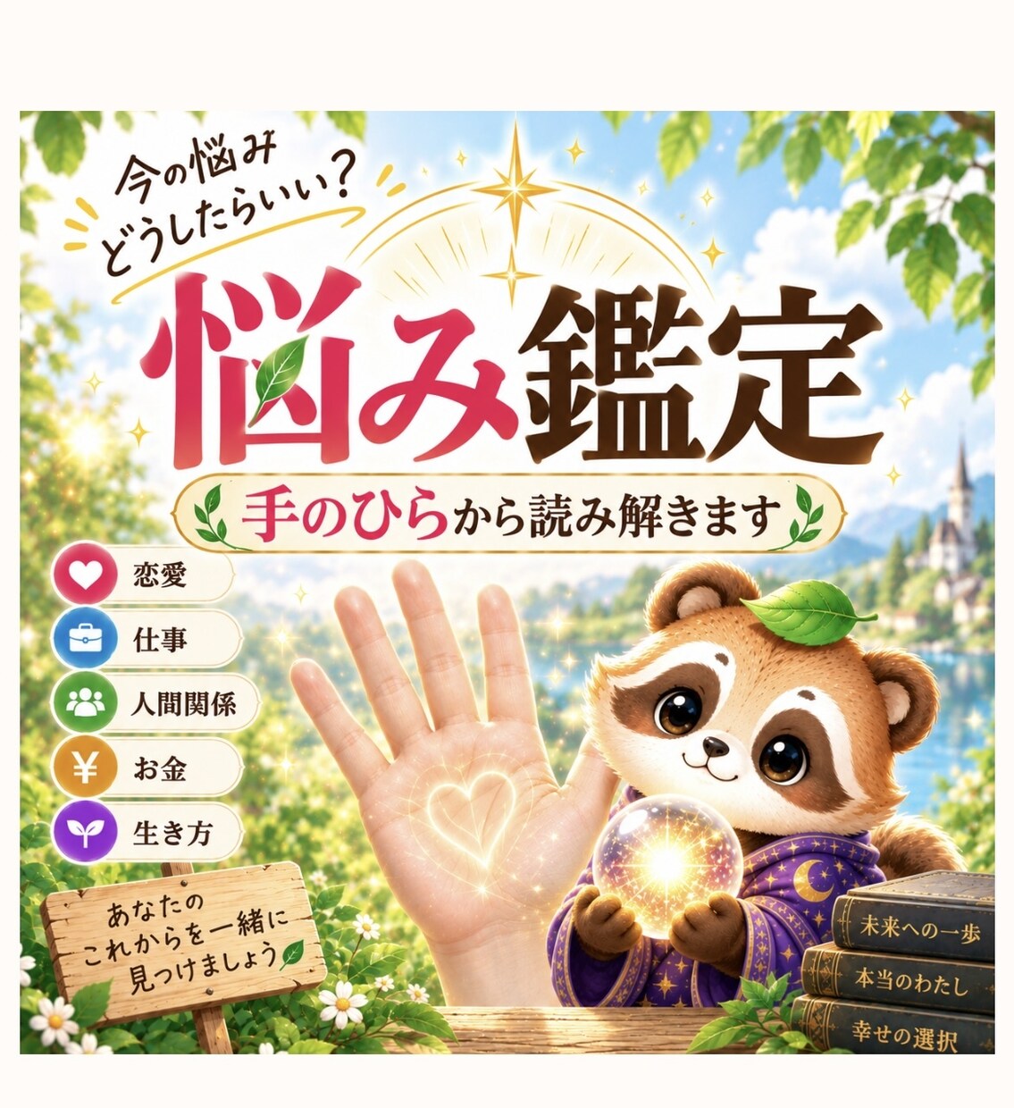今のお悩みを手のひらから深く読み解きます 悩みの原因から進む方向・3ヶ月後まで読み解きます イメージ1