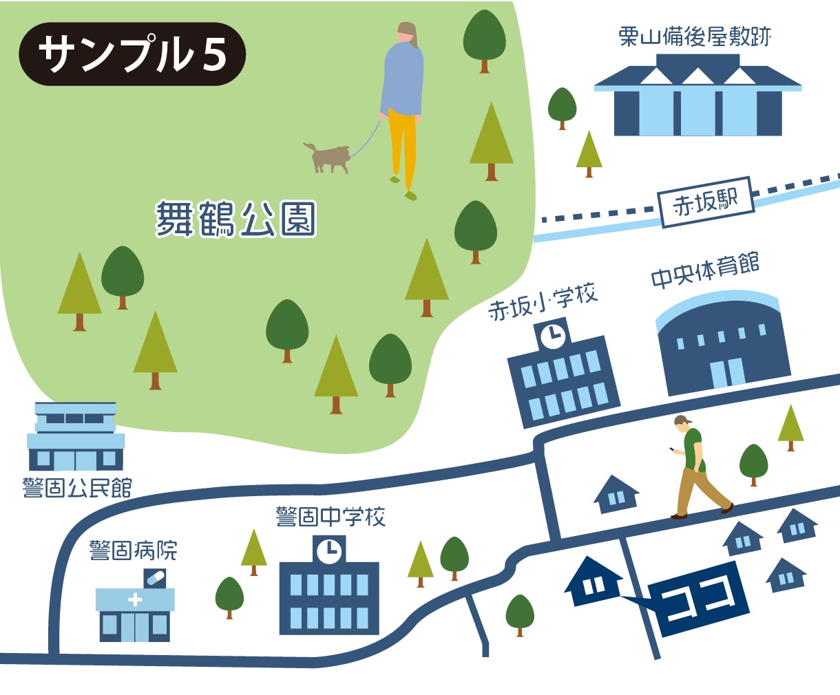 イラストを使った地図を作成いたします GoogleMAPを元に分かりやすい地図を作成いたします。 イメージ5