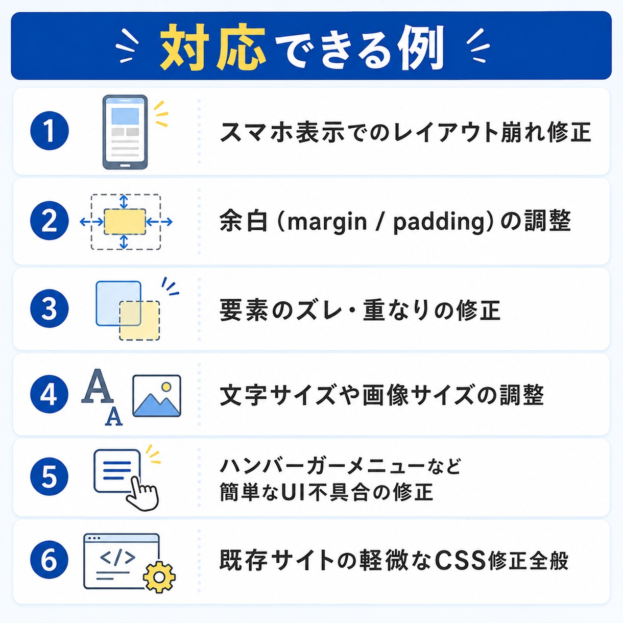 Webサイトの表示崩れを修正します スマホ・PCの表示の崩れを丁寧に修正 イメージ4