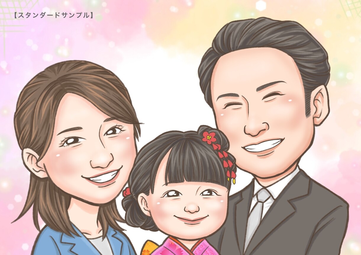 商用OK！デジタル似顔絵お描きします 記念日の贈り物に♪アイコンや名刺にも使える選べる絵柄 イメージ4