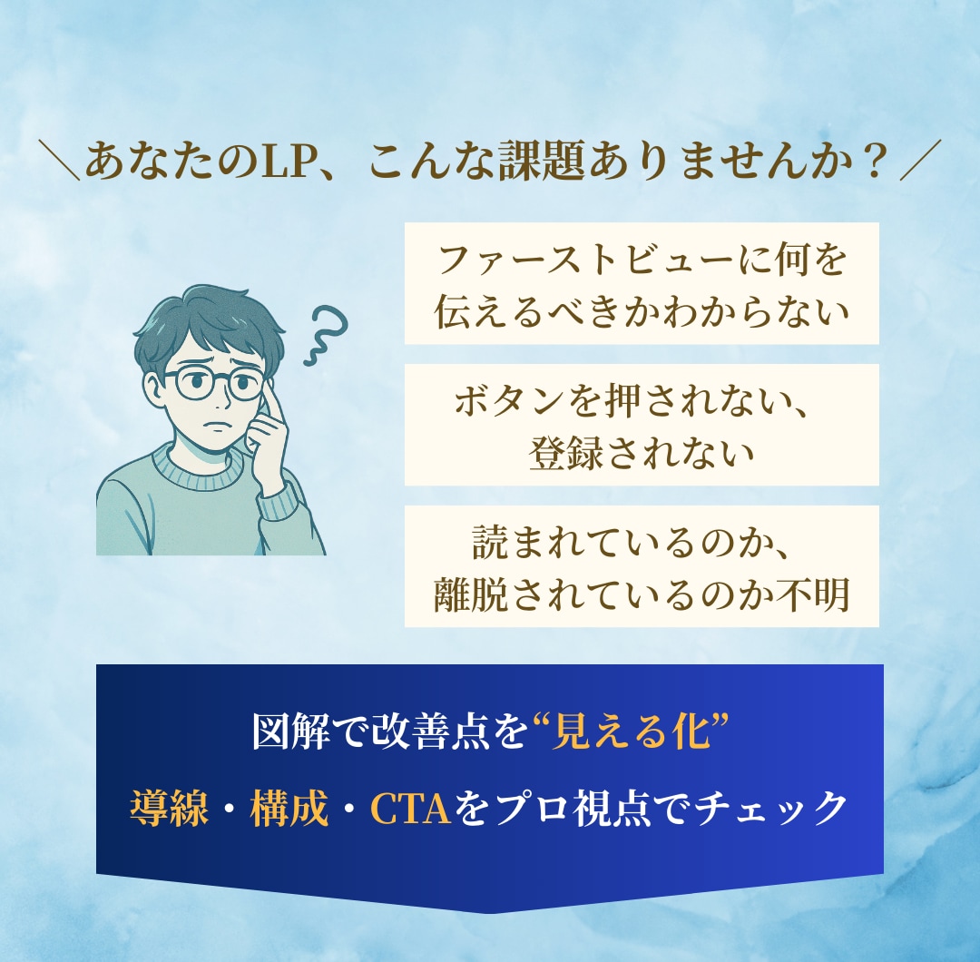 売れるLPに変える！図解で視覚的に改善提案します 5要素を診断｜図解で改善点可視化｜提案資料にも◎ イメージ2