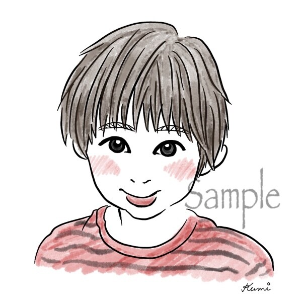 おしゃれでシンプルな似顔絵イラストをお描きします SNSアイコンや名刺にも使える★（商用オプション対応） イメージ4