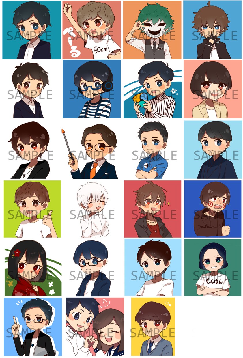 初心者様でも安心！ちびキャラアイコン描きます ＊アニメ風のシンプルかわいいイラスト＊SNSなどのアイコンに イメージ3