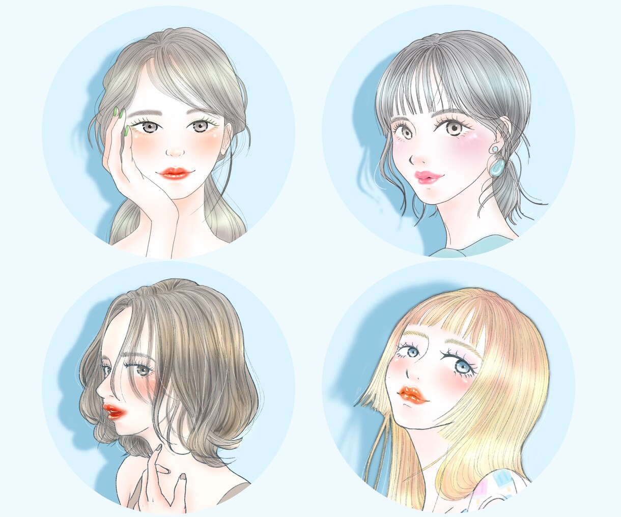 透明感のある女性アイコン、イラストを作成します 美容・スキンケア・コスメ紹介の挿絵にも対応します イメージ4