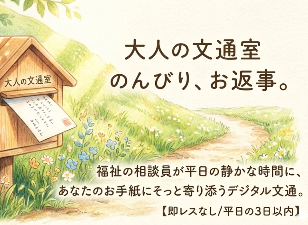 大人の文通室＊平日のんびり優しいお返事届けます 福祉相談員があなただけのペンフレンドになり寄り添います イメージ1