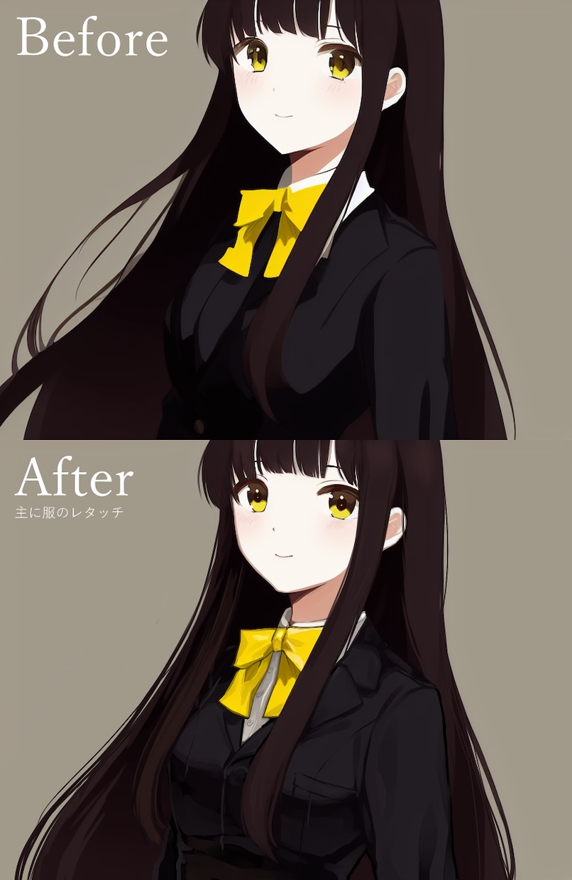 AI生成イラストの加筆修正をいたします あなたの生み出した「好き」をより魅力的なキャラクターに！ イメージ5