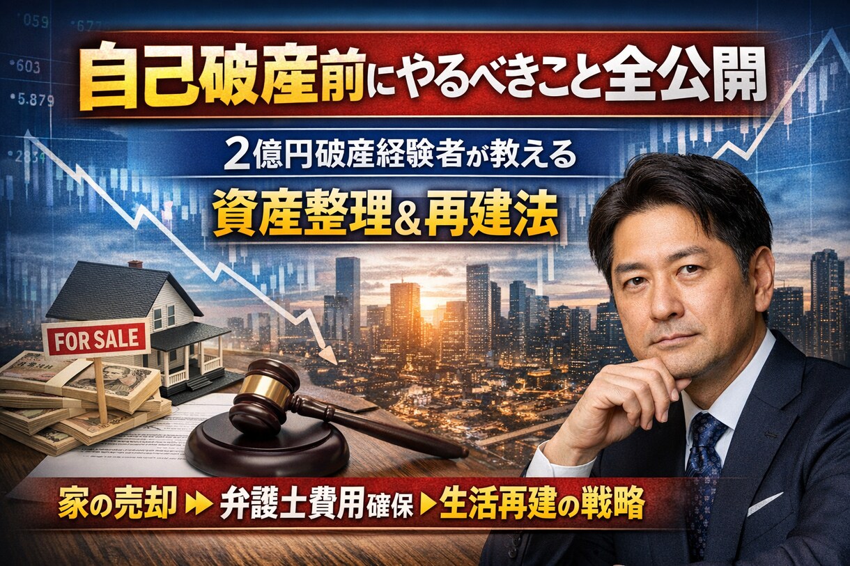 2億円破産経験者が教える資産整理＆再建法」します 「自己破産で損しないリアル戦略を徹底指導」 イメージ1