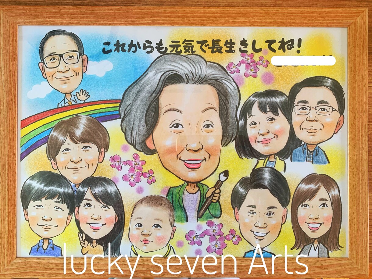 似ていて可愛く最短で似顔絵お描きします 還暦・結婚・各種プレゼントにお困りのあなたへ イメージ4