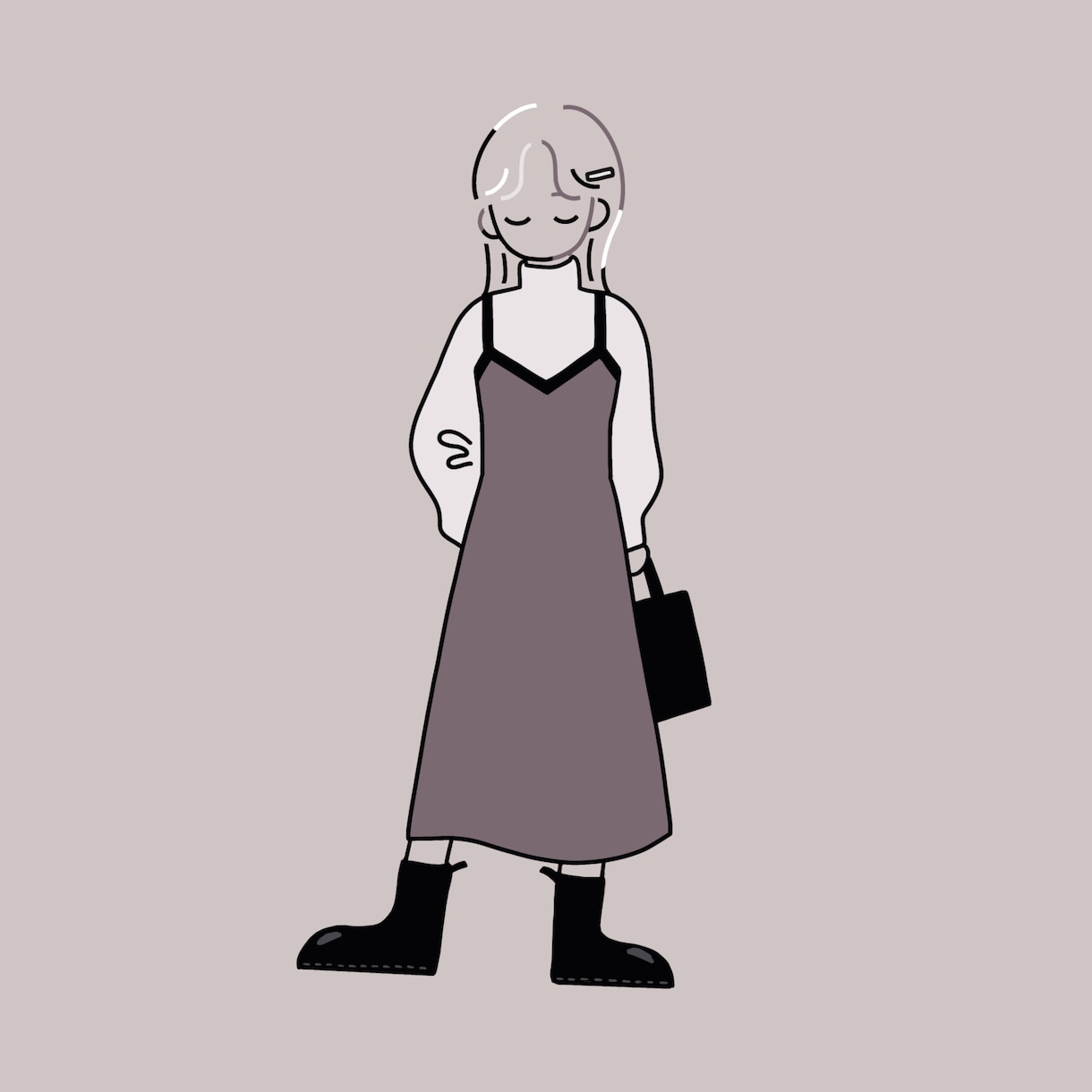 あなただけのお洒落なアイコン/イラスト描きます 服装、髪型の写真を元に描きます。顔隠し可です！ イメージ3