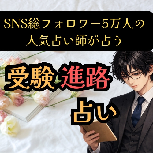 受験合格×志望校相性×進路適性を霊視鑑定します SNS5万人超の人気占い師が占う合格運気と才能の見極め イメージ1