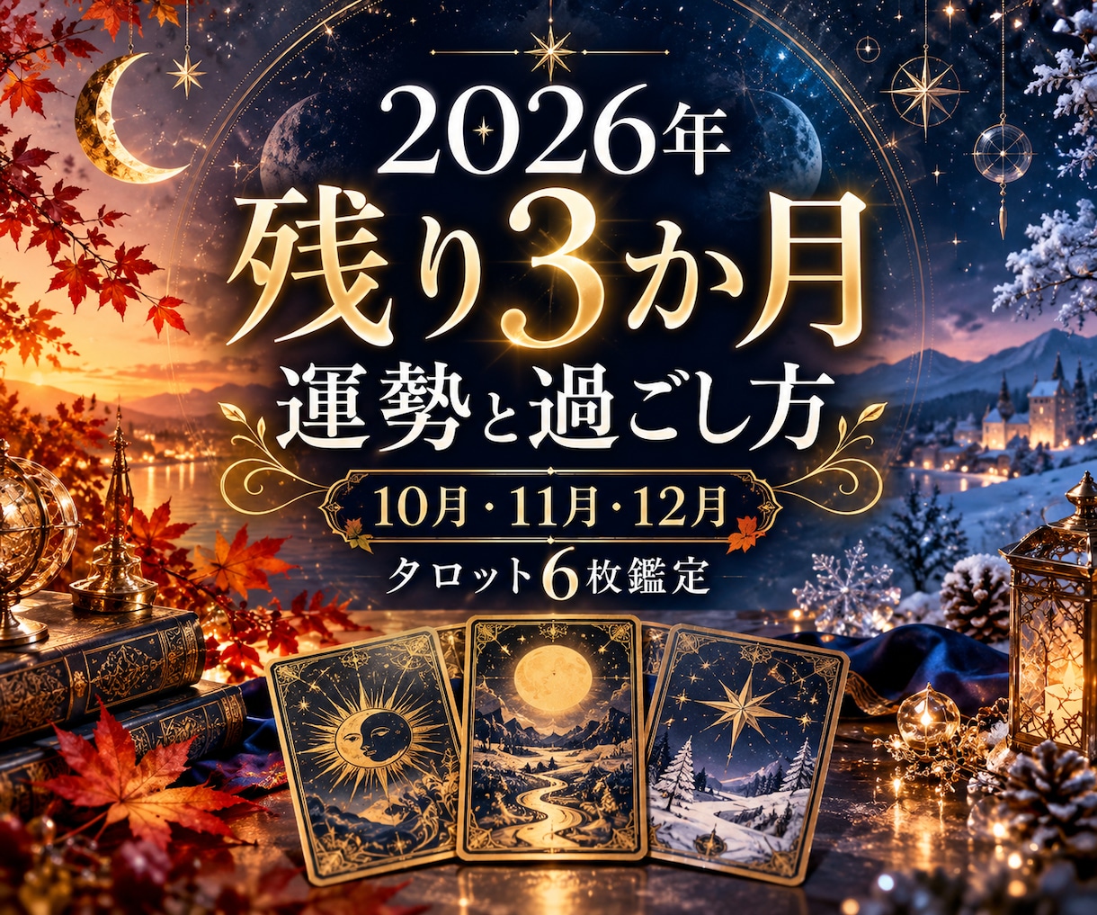 2026年残り3か月の運勢と過ごし方を占います 10月・11月・12月の運気と未来への道しるべ イメージ1