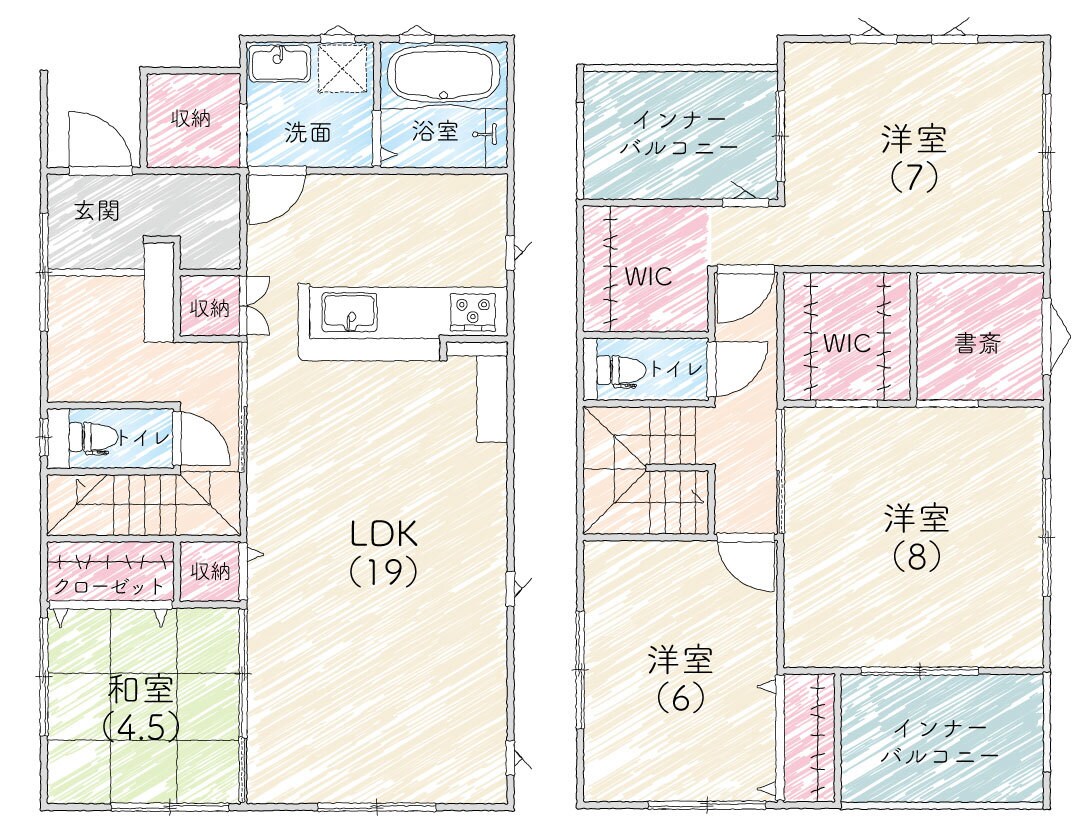 ネットやファクトに使いやすい間取図を作ります 【翌日納品可】ちょうど良いデザインの間取図です イメージ8