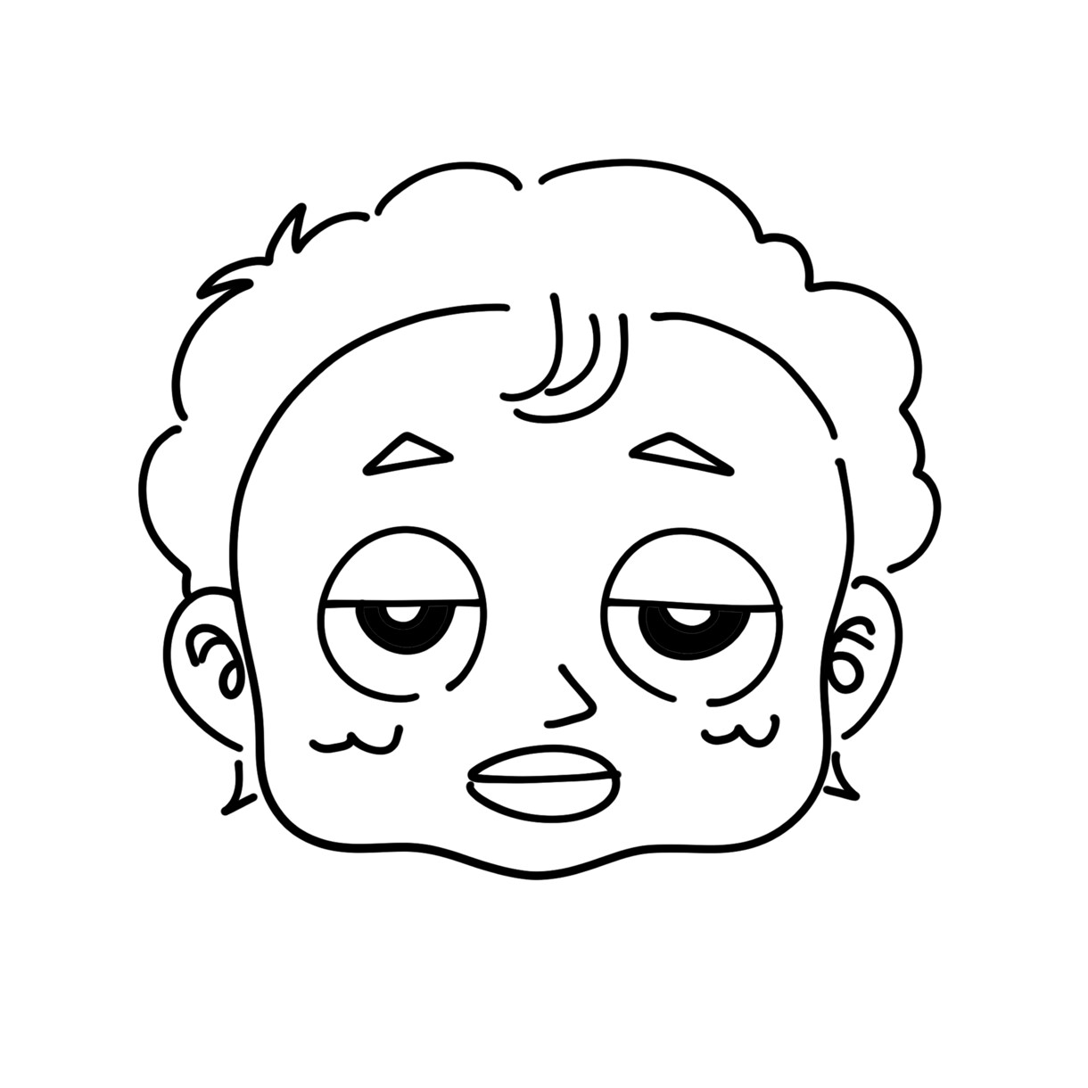 可愛いシンプルアイコン描きます SNSに是非！モノクロ線画アイコンです！ イメージ2
