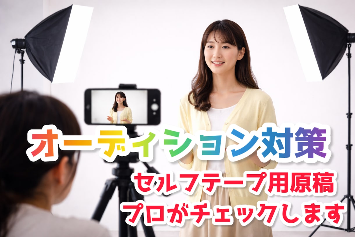 セルフテープ用原稿・役作りアドバイスします 「60秒で伝わる人物」を一緒に作ります イメージ1