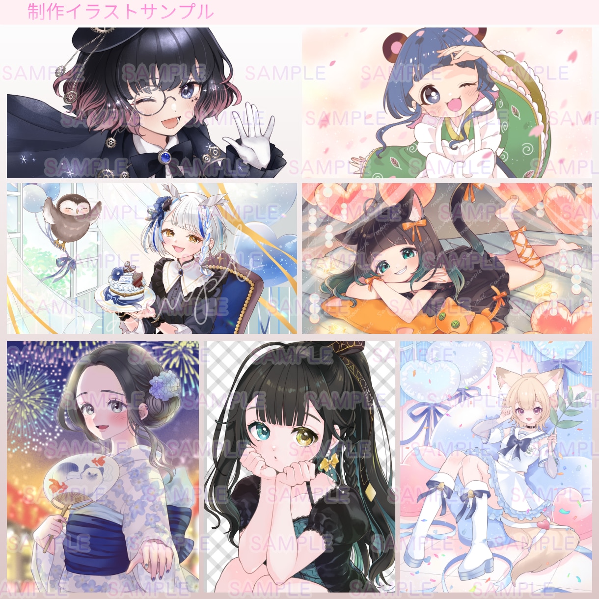 商用OK！選べるタッチで可愛いイラスト描きます ◎初めての方も大歓迎！基本料金で簡易背景＋透過背景お渡し可◎ イメージ9