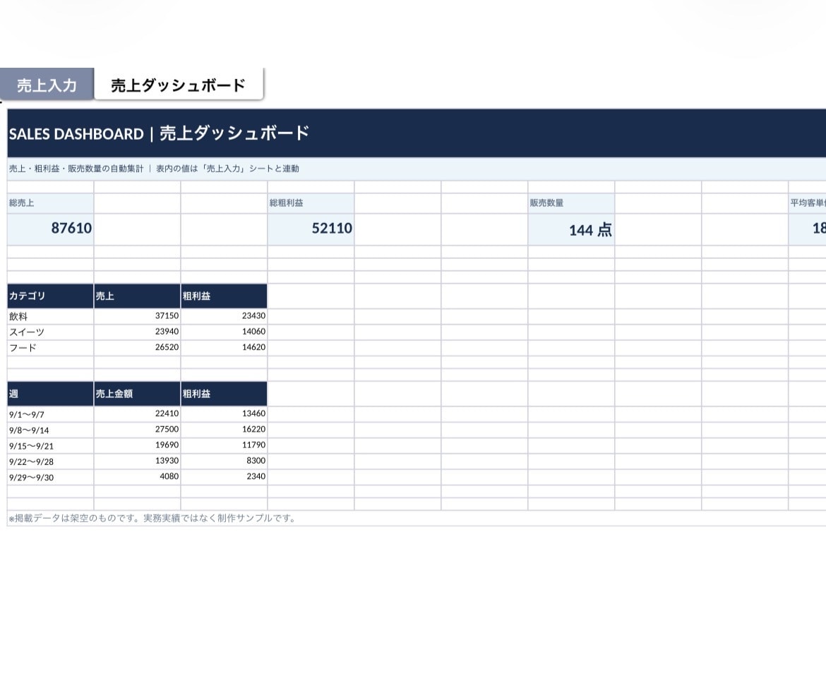 Excel・スプレッドシートを作成します 面倒な集計や管理作業を効率化！使いやすさを重視して制作 イメージ8