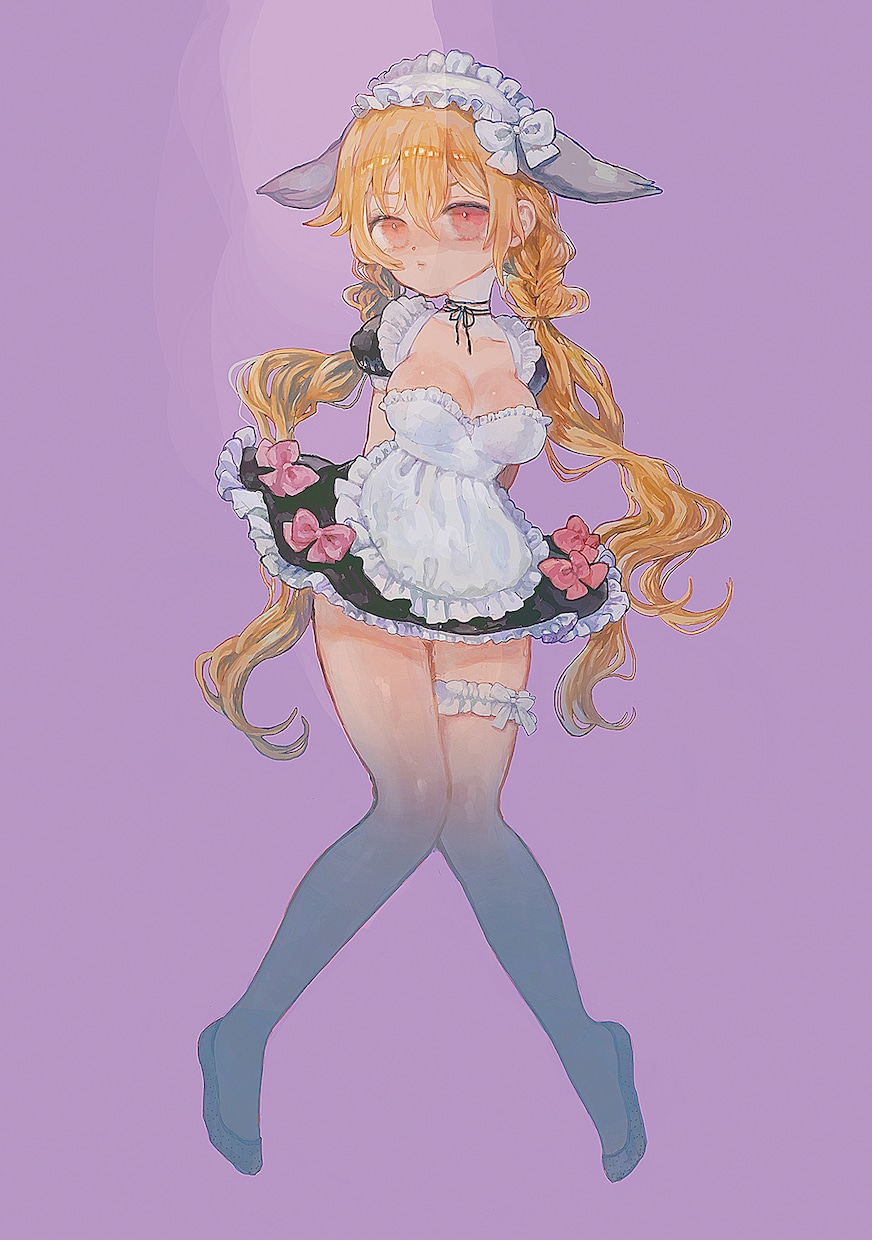 メイドさんなど　全身イラスト作成します 女の子ひとりの背景のないイラスト イメージ3