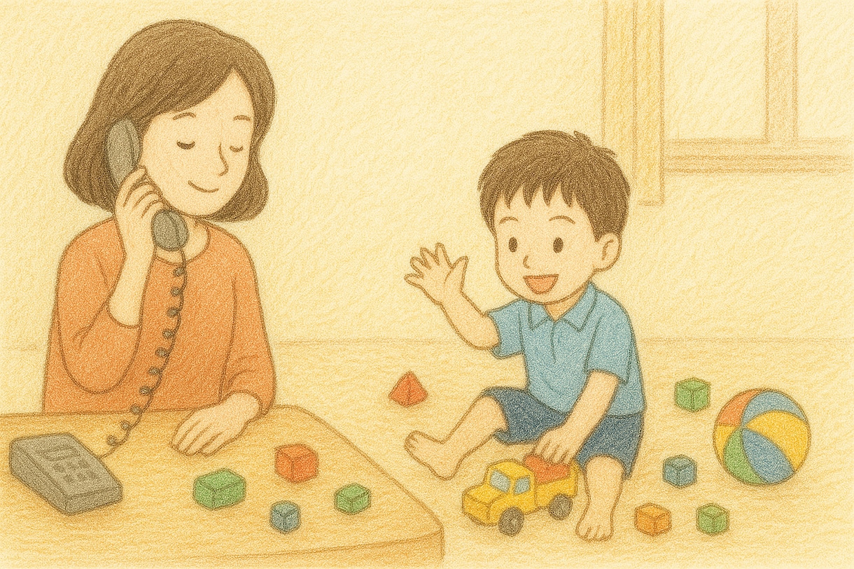 元気なお声のお子様がいても気にしないでお話をします お子様の大きな声も気にしないでお話しましょう♪ イメージ1