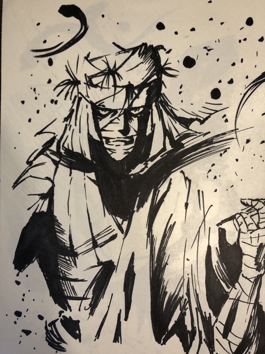 マッキーペンアートを描いてます 水墨画の様なイラストをマッキーペンで描いております。 イメージ9