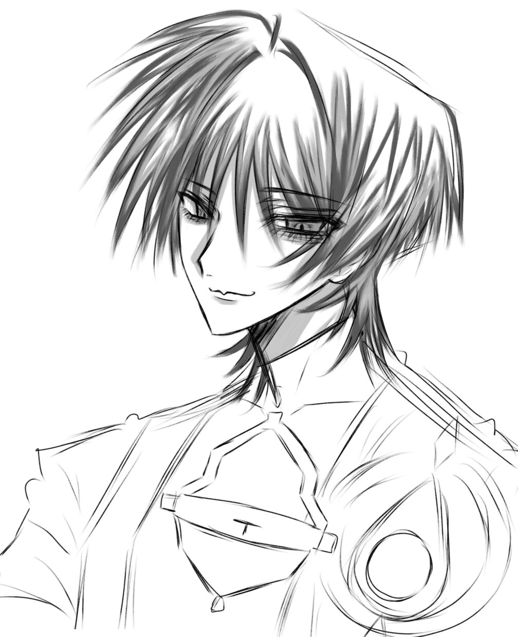 白黒の絵を描きます 白黒の落描きを平成風の萌え絵やかっこいい絵柄で描きます♩ イメージ1