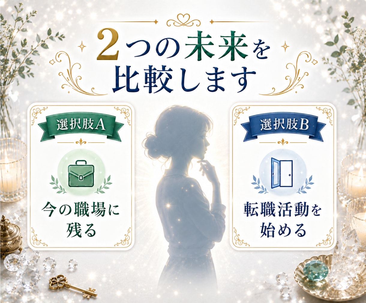 仕事の選択肢⌚2つの未来を3つの視点で占います 相談実績8000件超☪️20時間以内に鑑定結果をお届け✨ イメージ4