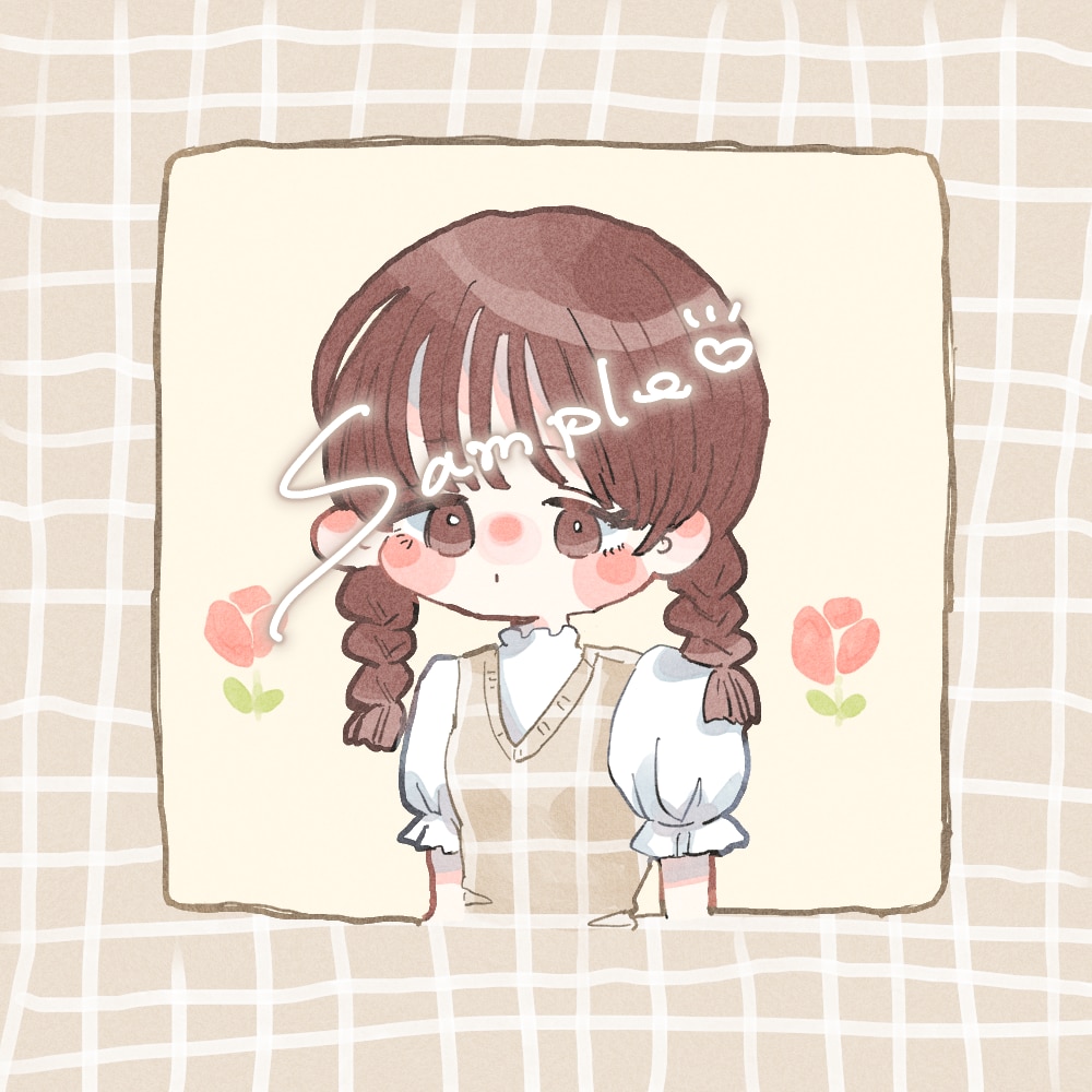 商用◎ゆるふわかわいいSNSアイコン描きます 基本料金内で自由度高め！等身もデフォルメも◎ イメージ2