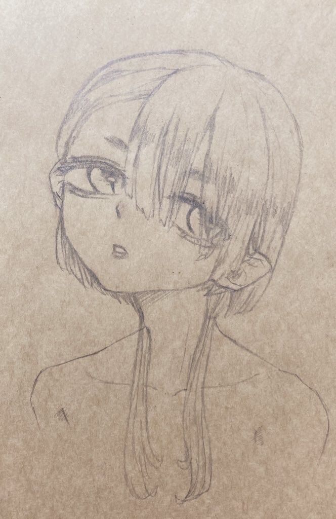 色紙であなた好みのバストアップイラストを製作します コピックペンや色鉛筆で柔らかな印象のイラストを描きます! イメージ6