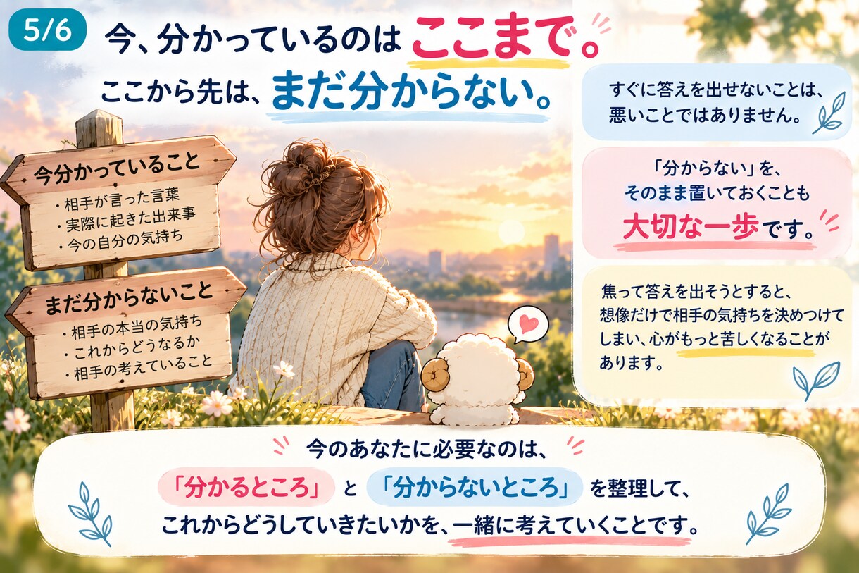 どうせ理解されない と諦める前に心を整理します その「きっと」は事実ですか？想像ですか？ イメージ7