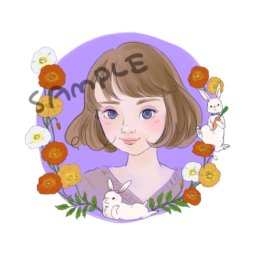 思い出も一緒にイラストに♡似顔絵描きます 印刷データ+アイコン用データの2種類納品します！ イメージ2