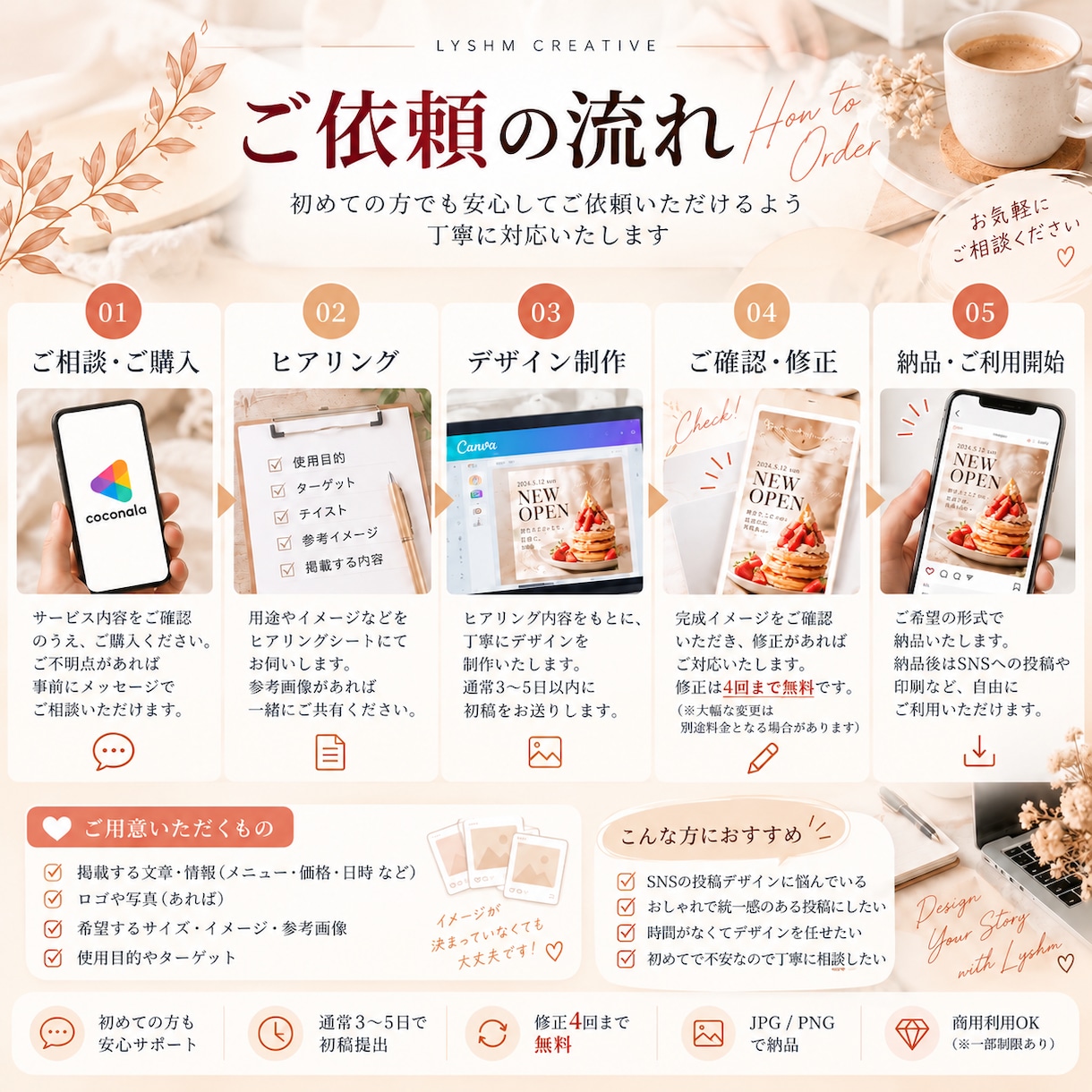 伝わるInstagram投稿画像を制作します お店・商品・サービスの魅力を引き出すデザインをご提案。 イメージ6