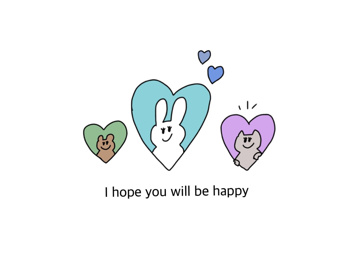 可愛いを詰め込んだ世界に1つの特別なカード描きます ポストカードや待ち受けに！かわいいウサギのイラストで笑顔に！ イメージ7
