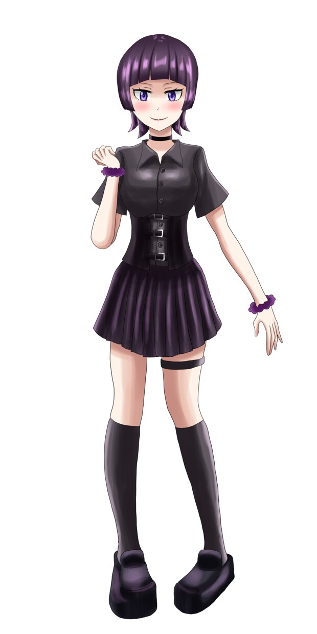 黒と紫の女の子イラスト売ります IRIAMで使用できる女の子のイラストです イメージ2