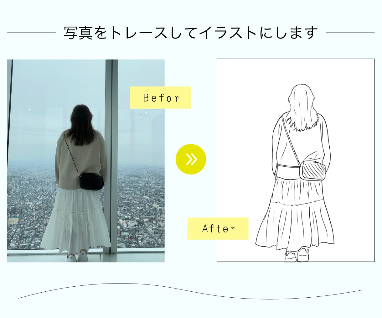 大切な思い出の写真をお洒落な線画にします 思い出の写真をイラストにしませんか？ イメージ2